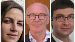 Esther Maria Magnis, Martin Mosebach und Alexander Kissler (von links)  / Paul Badde / EWTN.TV (2x) // Wikimedia / Alleswirdbesser (CC0)