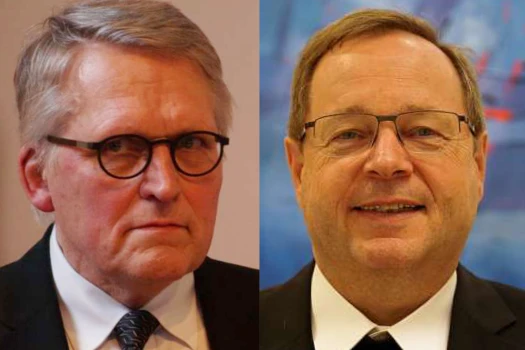 Thomas Sternberg (links) und Bischof Georg Bätzing  / Rudolf Gehrig / CNA Deutsch // Bistum Limburg 