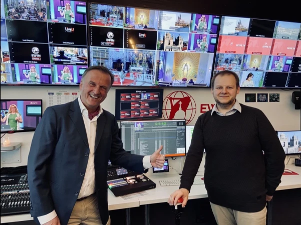 Martin Rothweiler (l), Programmdirektor EWTN.TV und Thomas Korzekwa (r), Leiter Sendeabwicklung.
